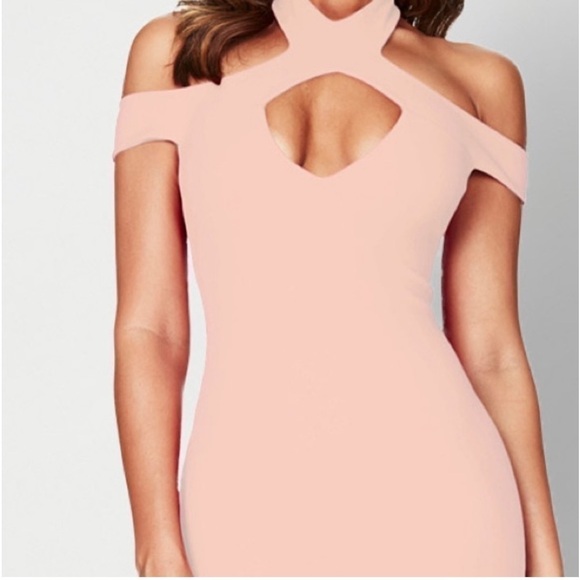 Nookie Hollywood Midi Dress In Blush - Picture 2 of 15